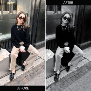 Aesthetic Black & White Lightroom Presets