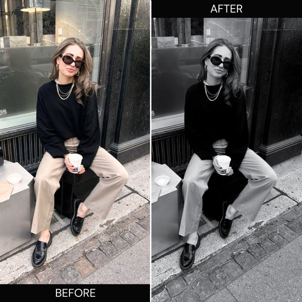 Aesthetic Black & White Lightroom Presets